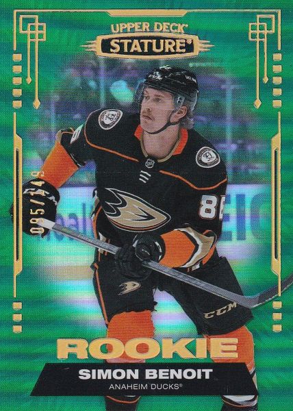 insert RC karta SIMON BENOIT 21-22 Stature Rookie Green /149